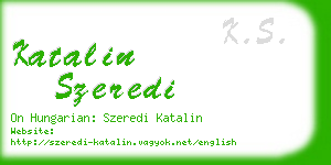 katalin szeredi business card